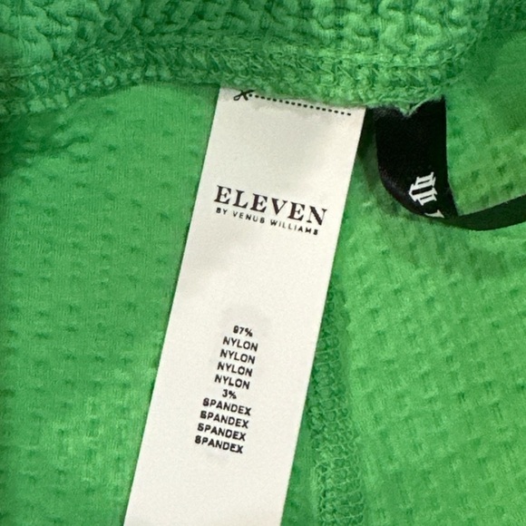 EleVen by Venus Williams Allure Biker Shorts M NWT | Green Apple Textured Knit - Picture 6 of 6